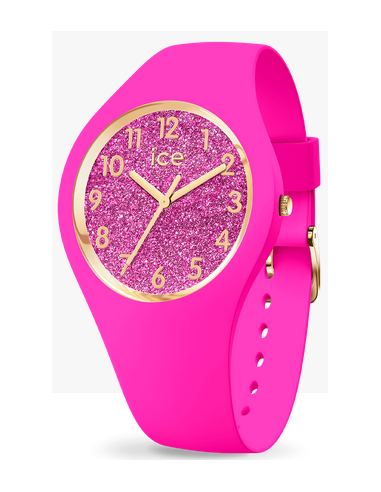 MONTRE GLITTER NEON PINK S