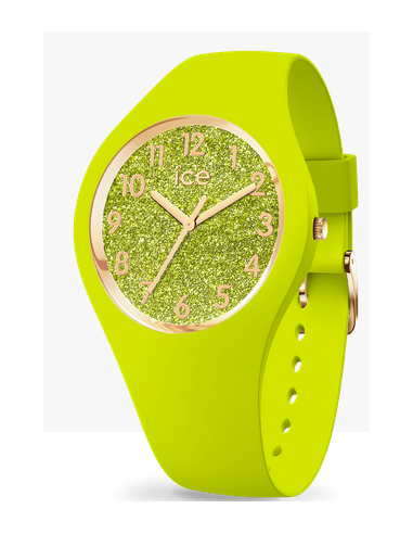 MONTRE GLITTER NEON LIME S