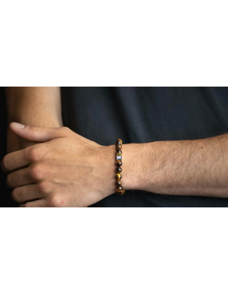 BRACELET GEM TIGER EYE L