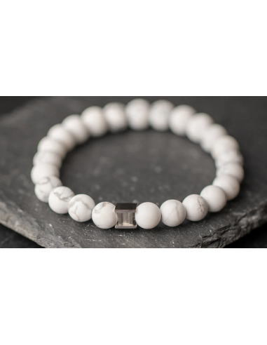 BRACELET ALPHA MAT WHITE L