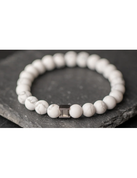 BRACELET ALPHA MAT WHITE L