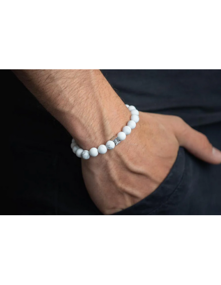 BRACELET ALPHA MAT WHITE L
