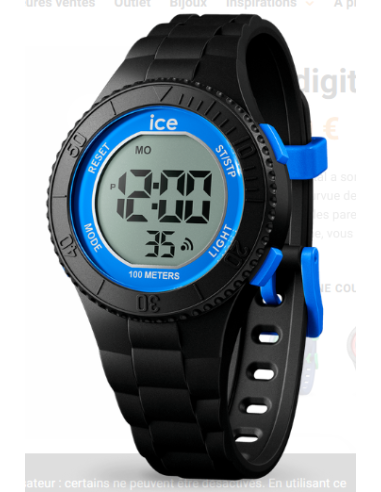 MONTRE ICE DIGIT BLACK BLUE