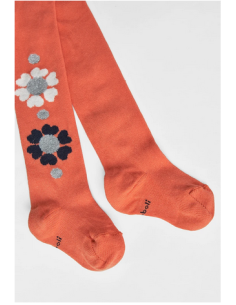 COLLANTS FLEURS ORANGE 6M 2
