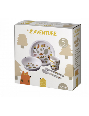 COFFRET VAISSELLE 5 PIECES AVENTURE