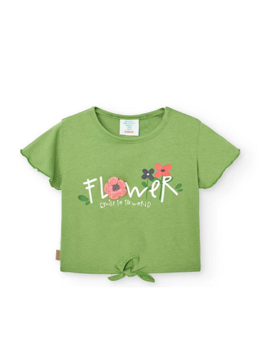 T-SHIRT VERT FLOWER