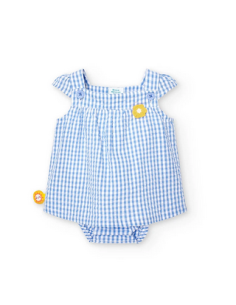 COMBINAISON VICHY FLEURS