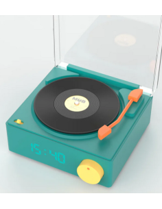 ENCEINTE /REVEIL VINYL BLEU