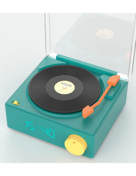 ENCEINTE /REVEIL VINYL BLEU